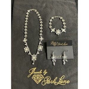 Park Lane Jewelry Set Exquisite Aurora Borealis Swarovski Crystals Cats Eye J132